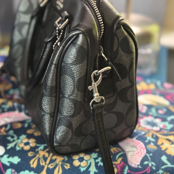 Coach Mini Bennett Satchel - Gunmetal Signature Canvas - Picture 5 of 13